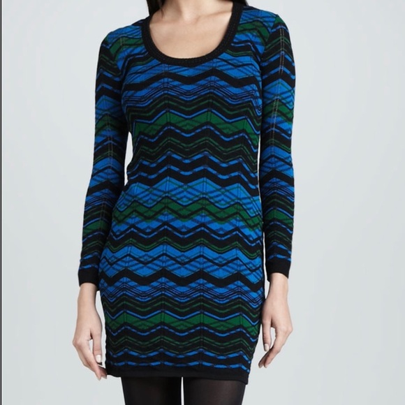 M by Missoni Dresses & Skirts - Missoni Long-Sleeve Bias Plaid Dress (size: 2) Brand New